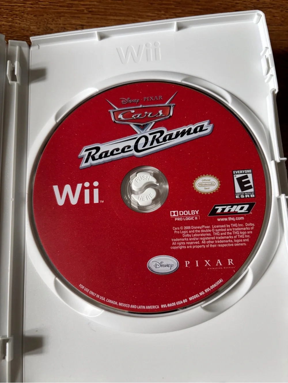 Nintendo Disney HQ Cars Race O Rama Wii Video Game